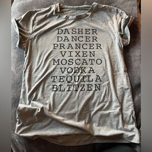 Drinking Reindeer Blitzen Tee Size Large